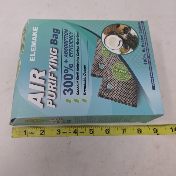 Elemake Air Purifying Bag Coconut Shell Activated Carbon Reusable Odor Relief - Picture 7 of 9